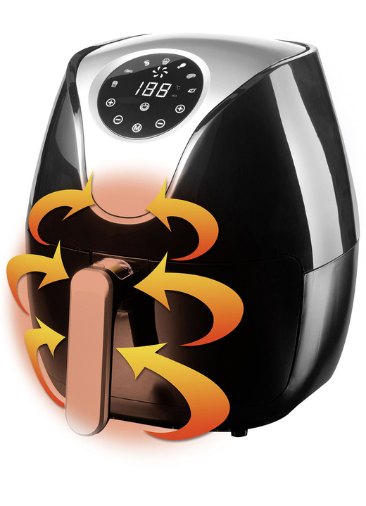 - Digitale Heißluftfriteuse zum Hammerpreis, in Farbe SCHWARZ-BEERE Ansicht 2