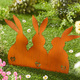 Gartendekoration - Hasen aus Metall in Rostbraun, in Farbe BRAUN