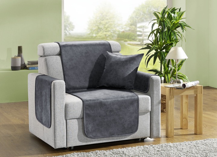 Sessel- & Sofaüberwürfe - Wohnaccessoires mit Anti-Rutsch-Beschichtung Ansicht 9 Sessel- & Sofaüberwürfe - Wohnaccessoires mit Anti-Rutsch-Beschichtung, in Größe 101 (Sesselschoner, 50x150 cm) bis 905 (2 Kissenbezüge, 40x40 cm), in Farbe BEIGE Ansicht 9