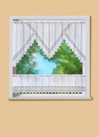Fensterset, 2-teilig, mit Stangendurchzug