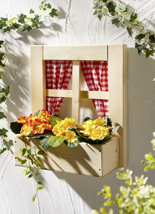 Blumenfenster aus unbehandeltem Fichtenholz