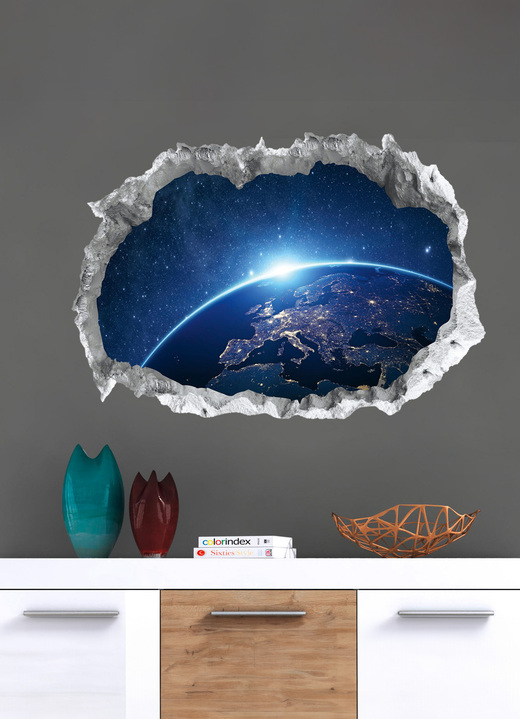 Landschaft - 3D-Wandtattoo Galaxy nachtleuchtend, in Farbe BUNT Ansicht 2