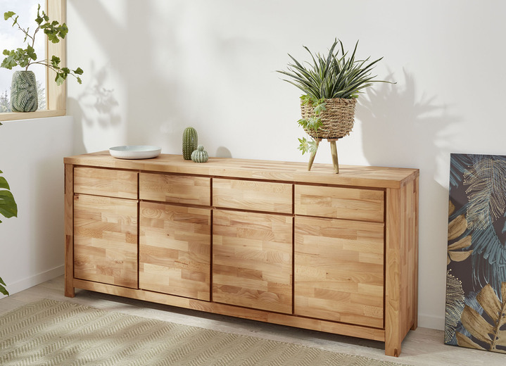 Sideboards - Möbelprogramm mit Massivholzfronten und Softclose, in Farbe WILDEICHE, in Ausführung Regal klein Ansicht 5