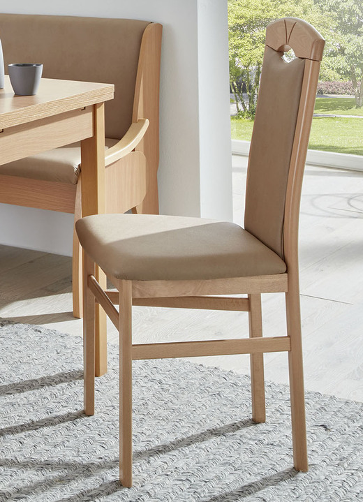 Stühle & Sitzbänke - Zeitlose Esszimmermöbel, in Farbe WEISS-BLAU, in Ausführung 2er-Set Stühle Ansicht 4