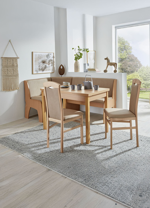 Stühle & Sitzbänke - Zeitlose Esszimmermöbel, in Farbe EICHE-BRAUN, in Ausführung Eckbankgruppe, 4-teilig Ansicht 9