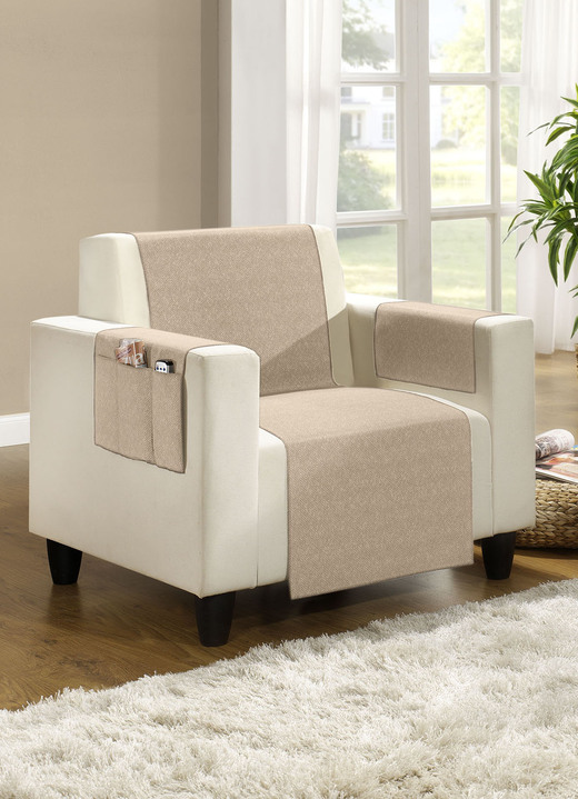 - Wohnaccessoires mit Anti-Rutsch-Beschichtung, in Größe 100 (Sesselauflage, 50x 90 cm) bis 865 (2 Armlehnenschoner, 38x 55 cm), in Farbe BEIGE