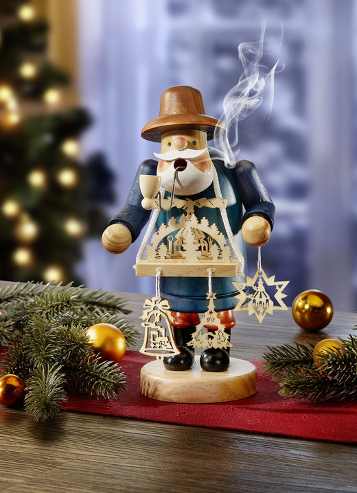 Weihnachtliche Dekorationen - Räuchermännchen aus Holz, in Farbe NATUR-BRAUN