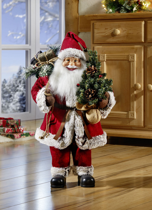 Weihnachtliche Dekorationen - Weihnachtsmann, von Hand gefertigt, in Farbe ROT