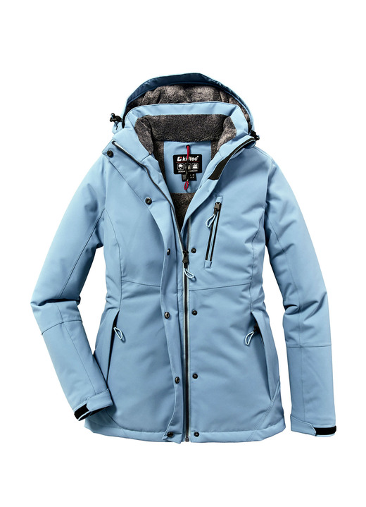 Kurz - Modische Damen-Funktionsjacke mit hohen Tragekomfort, in Größe 036 bis 054, in Farbe STURMBLAU Ansicht 2