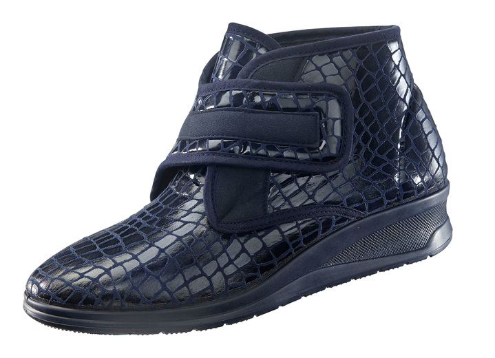 - Klett-Stiefelette in Kroko-Optik, in Größe 036 bis 042, in Farbe MARINE