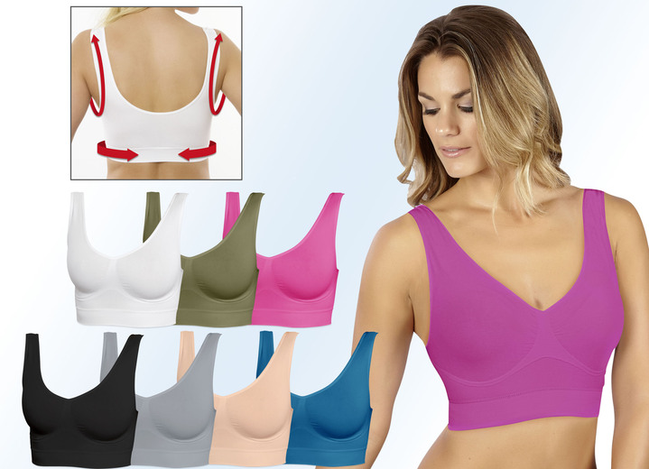 Wäsche - Wohlfühl-BH, 7er-Pack Ansicht 2 Wäsche - Wohlfühl-BH, 7er-Pack, in Größe 3XL (52/54) bis XXL (48/50), in Farbe MULTICOLOR Ansicht 2