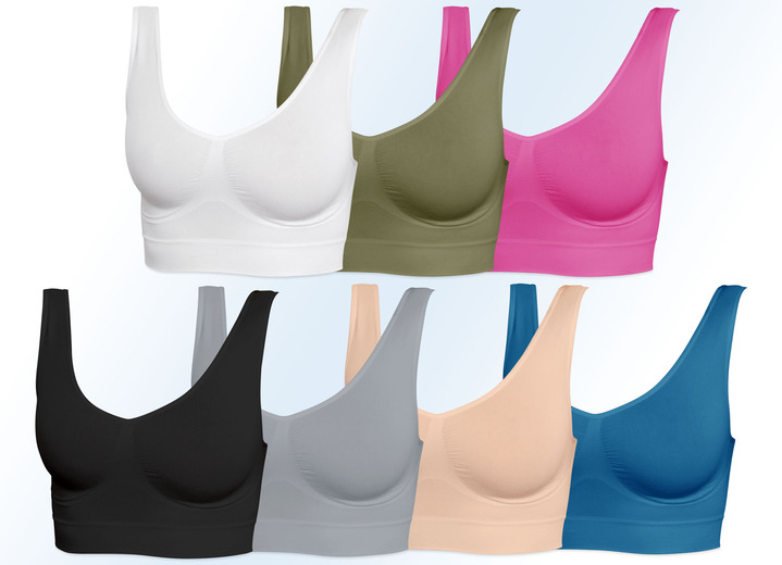 Wäsche - Wohlfühl-BH, 7er-Pack Ansicht 3 Wäsche - Wohlfühl-BH, 7er-Pack, in Größe 3XL (52/54) bis XXL (48/50), in Farbe MULTICOLOR Ansicht 3