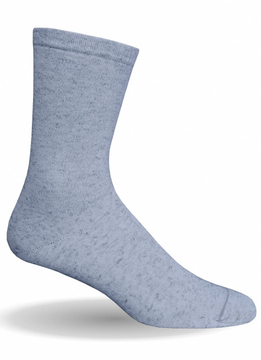 Gesundheitsstrümpfe - Atmungsaktive Wohlfühl-Socken oder Kniestrümpfe für Damen und Herren, in Größe 001 (36–38) bis 004 (45–47), in Farbe BLAUGRAU, in Ausführung Socken Ansicht 1