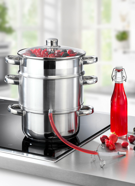 - Dampf-Entsafter mit Glasdeckel, in Farbe EDELSTAHL Ansicht 2