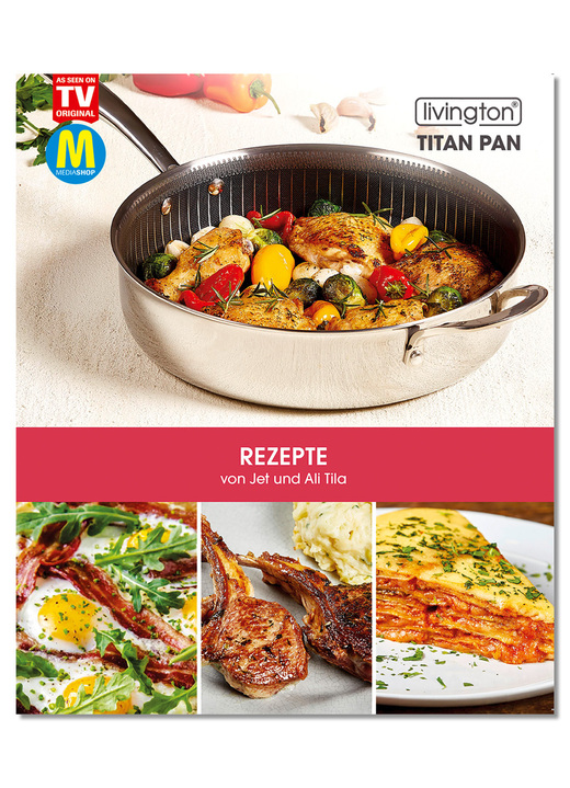 Töpfe & Pfannen - Livington Titan Pan Pfannen und Kochtöpfe, in Farbe EDELSTAHL, in Ausführung Multipfanne, ø 24 cm, H 6 cm Ansicht 4