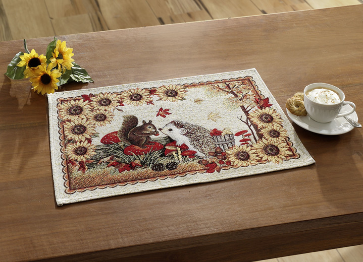 - Tisch- und Raumdekoration aus Gobelin, in Größe 100 (2 Platzsets, 33/ 45 cm) bis 140 (Tischdecke, 140/140 cm), in Farbe CREME