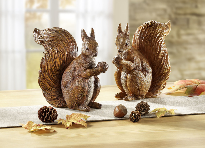 Figuren - Eichhörnchen, 2er-Set, in Farbe DUNKELBRAUN-HELLBRAUN