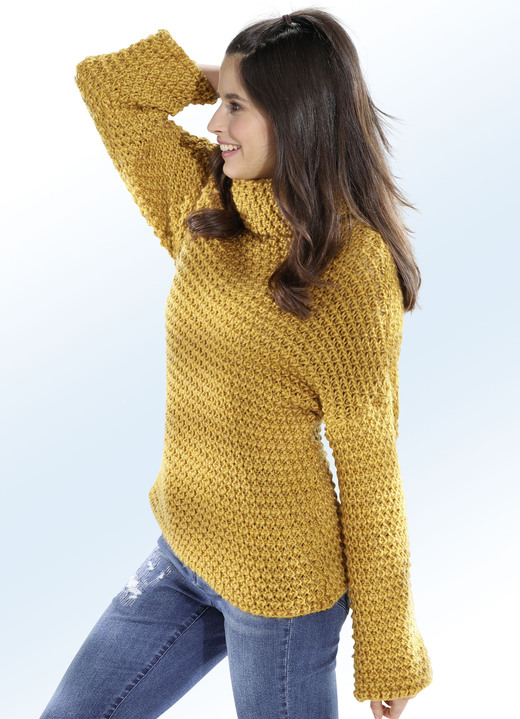 - Pullover in Grobstrick mit Struktur, in Größe L(44/46) bis XL(48/50), in Farbe SAFRAN