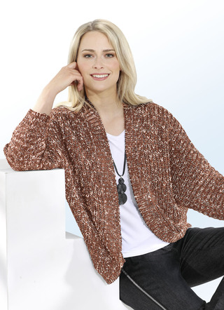 Strickjacke mit Melange-Effekt