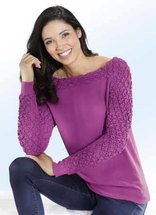 Pullover mit Cloquémuster