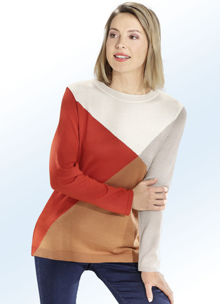 Pullover mit Baumwolle und in Colorblocking