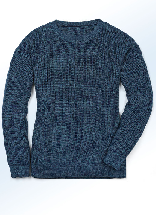 Pullover & Strickmode - Pullover in 3 Farben mit Baumwolle, in Größe 036 bis 052, in Farbe MARINE-PETROL