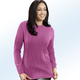 Langarm - Pullover mit Strukturmix – Farbe BEERE Langarm - Pullover mit Strukturmix, in Größe 038 bis 054, in Farbe BEERE