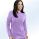 Langarm - Pullover mit Strukturmix – Farbe LAVENDEL Langarm - Pullover mit Strukturmix, in Größe 038 bis 054, in Farbe BEERE