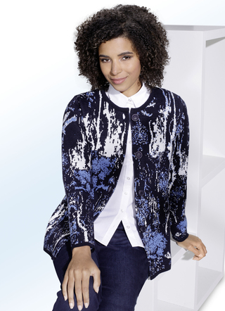 Strickjacke in edlem Jacquard-Dessin