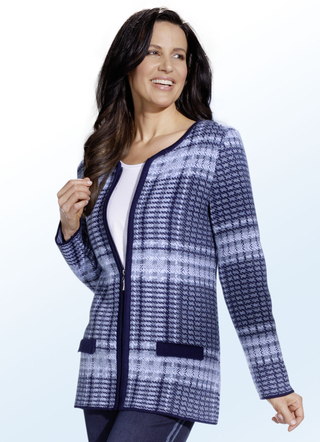Strickjacke mit aufwendigem Allovermuster