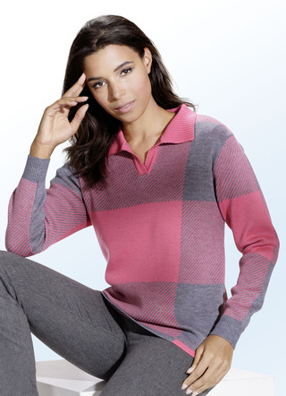 Pullover mit feinem Jacquard-Dessin