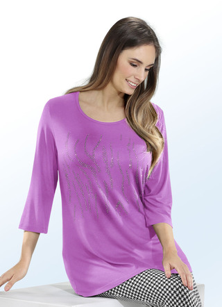 Longshirt mit Plättchen-Motiv