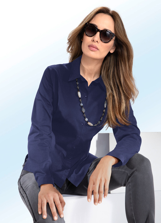 Blusen - Bluse mit Hemdkragen, in Größe 036 bis 052, in Farbe WEISS Ansicht 3