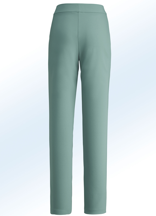 Hosen - Hose mit hübschen Ziersteppungen, in Größe 018 bis 054, in Farbe MITTELGRAU Ansicht 3