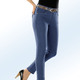 SALE % - Magic-Jeans mit toller Nietenzier sowie angesagtem Fransensaum – Farbe JEANSBLAU – Ansicht 3 SALE % - Magic-Jeans mit toller Nietenzier sowie angesagtem Fransensaum, in Größe 017 bis 052, in Farbe WEISS – Farbe JEANSBLAU – Ansicht 3