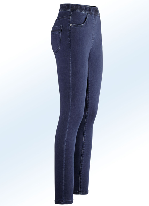 Hosen in Schlupfform - Super softe Jegging-Jeans, in Größe 017 bis 050, in Farbe DUNKELBLAU Ansicht 1