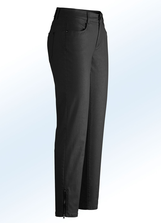 Hosen - Dezent schimmernde Hose, in Größe 017 bis 050, in Farbe SCHWARZ Ansicht 1