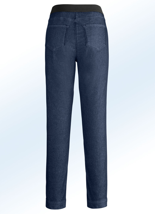 Hosen - Superbequeme Power-Stretch-Jeans mit spezieller Bundverarbeitung, in Größe 018 bis 052, in Farbe DUNKELBLAU Ansicht 1