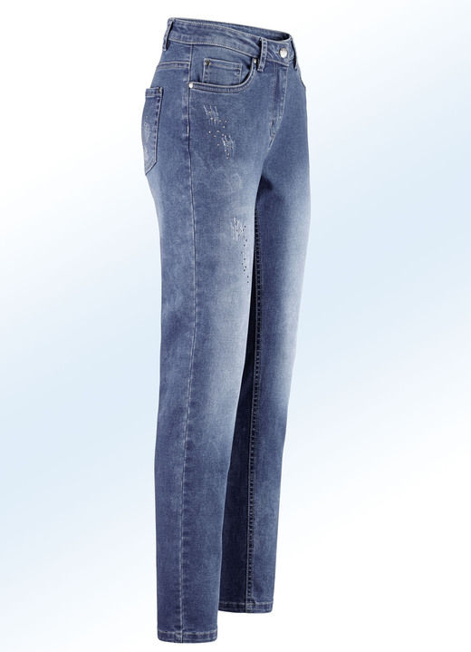 - Trendig gestylte Edel-Jeans, in Größe 017 bis 088, in Farbe JEANSBLAU Ansicht 1