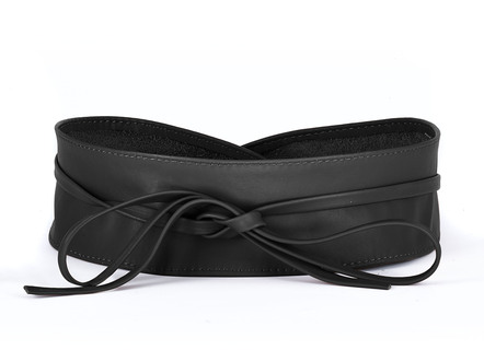 Modischer Leder-Bindegürtel, 8 cm breit
