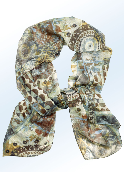 Schals - Schal mit Fantasiedessin, in Farbe NATURWEISS-BUNT Ansicht 1