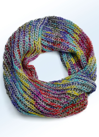 Loop-Schal mit Multicolor Dessin