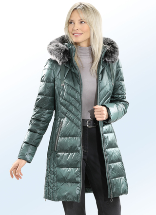 Kurzmantel mit Längssteppung