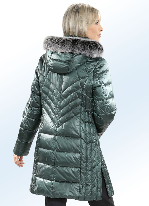 Wintermäntel - Kurzmantel mit Längssteppung, in Größe 036 bis 052, in Farbe NAVY Ansicht 3