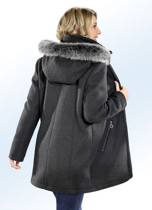 Wolljacken - Jacke in stilvoller Schnittführung Ansicht 2 Wolljacken - Jacke in stilvoller Schnittführung, in Größe 036 bis 054, in Farbe GRAFIT Ansicht 2