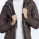 - Caminari-Lederjacke für Damen – Farbe DUNKELBRAUN – Ansicht 1 - Caminari-Lederjacke für Damen, in Größe 036 bis 048, in Farbe DUNKELBRAUN – Farbe DUNKELBRAUN – Ansicht 1