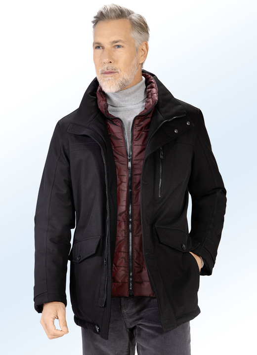 - Jacke mit austrennbarem Westeneinsatz von „Cabano“, in Größe 024 bis 064, in Farbe SCHWARZ