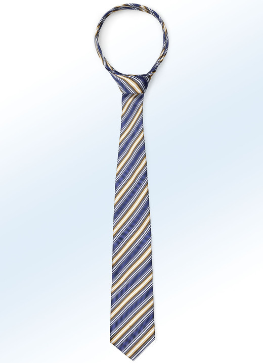 Krawatten - Gestreifte Krawatte in 5 Farben, in Farbe ORANGE Ansicht 2