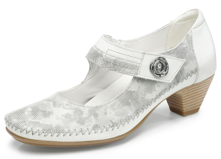 Pumps & Ballerina - ELENA EDEN, schicke Damen-Pumps, Weite G, mit herausnehmbarem Fußbett, in Größe 036 bis 042, in Farbe ECRU Ansicht 1