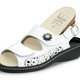 Sandaletten & Pantoletten - ELENA EDEN, bequeme Damen-Sandalen, Weite H, mit herausnehmbarem Fußbett – Farbe WEISS – Ansicht 2 Sandaletten & Pantoletten - ELENA EDEN, bequeme Damen-Sandalen, Weite H, mit herausnehmbarem Fußbett, in Größe 036 bis 042, in Farbe WEISS – Farbe WEISS – Ansicht 2